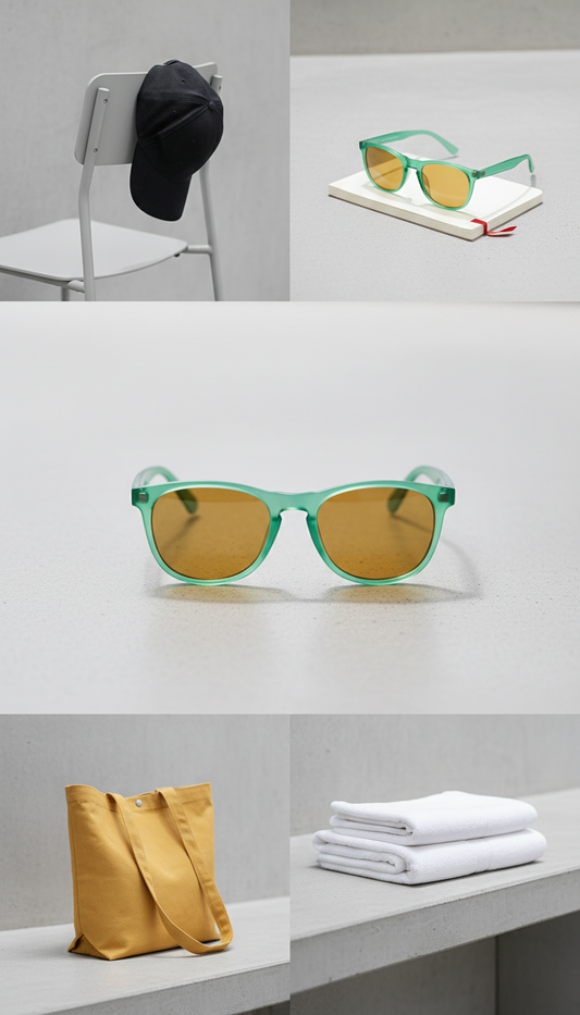 Fresh mint polycarbonate sunglasses