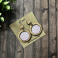 Circle Wood Paper Earrings
