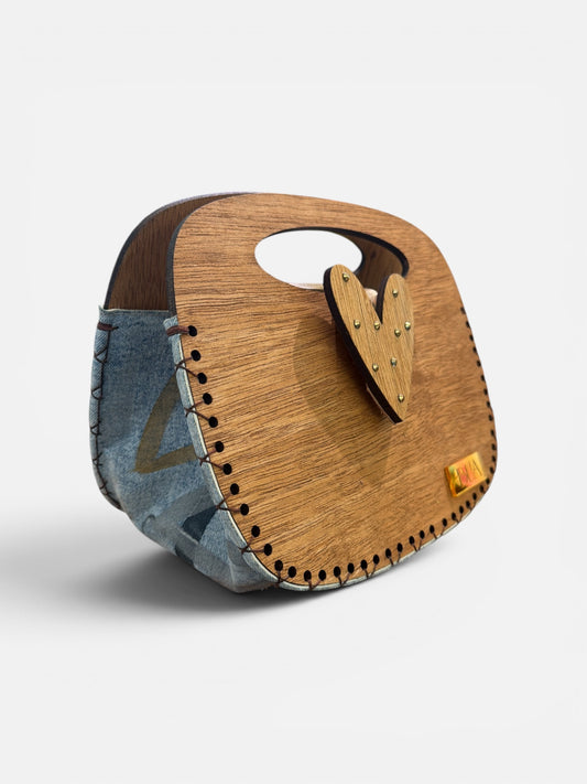 Wood Heart Metallic