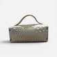 Cartera Milagros Croco  | Cuero y Madera Artesanal Hecha en Puerto Rico