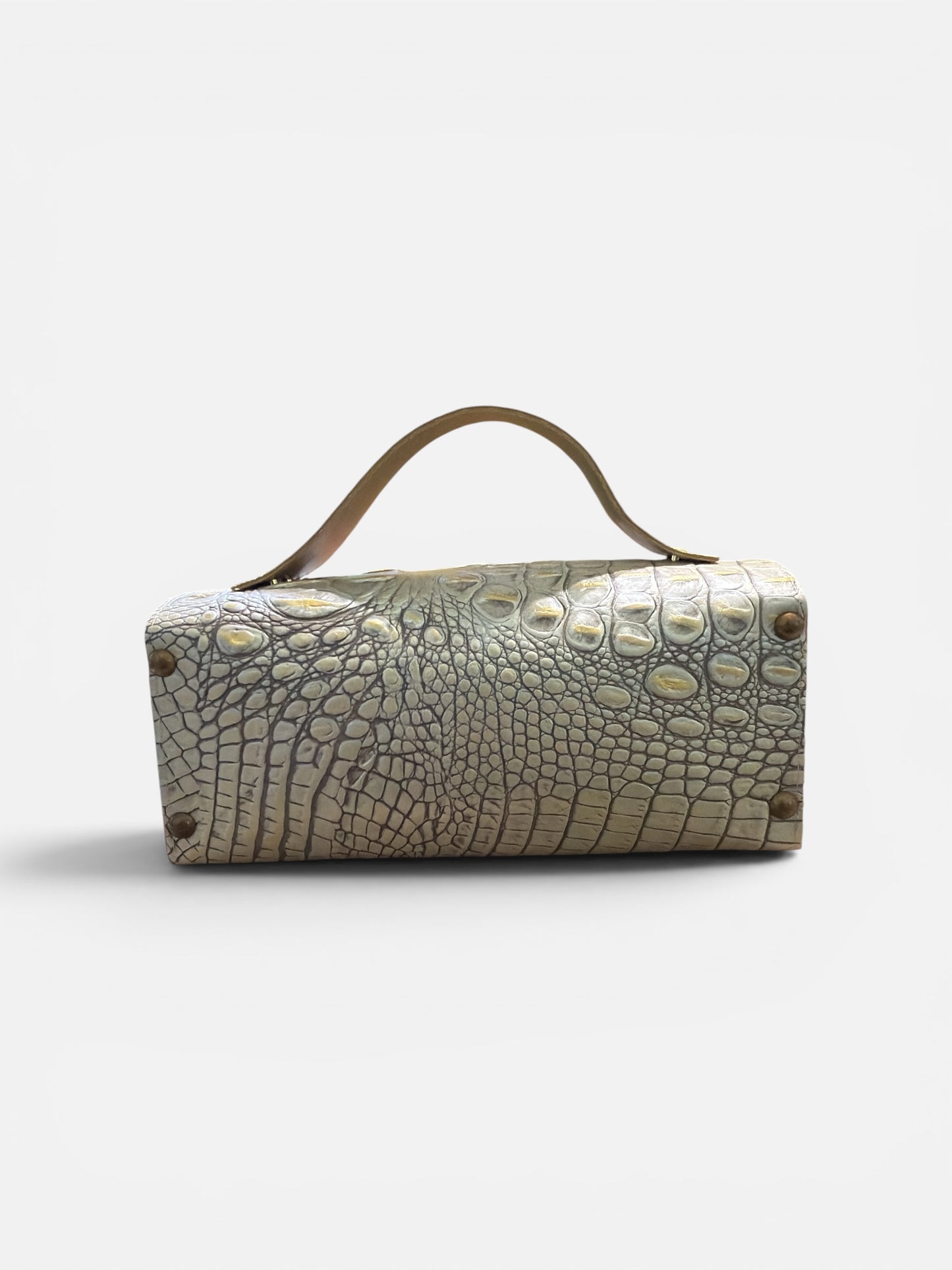Cartera Milagros Croco  | Cuero y Madera Artesanal Hecha en Puerto Rico