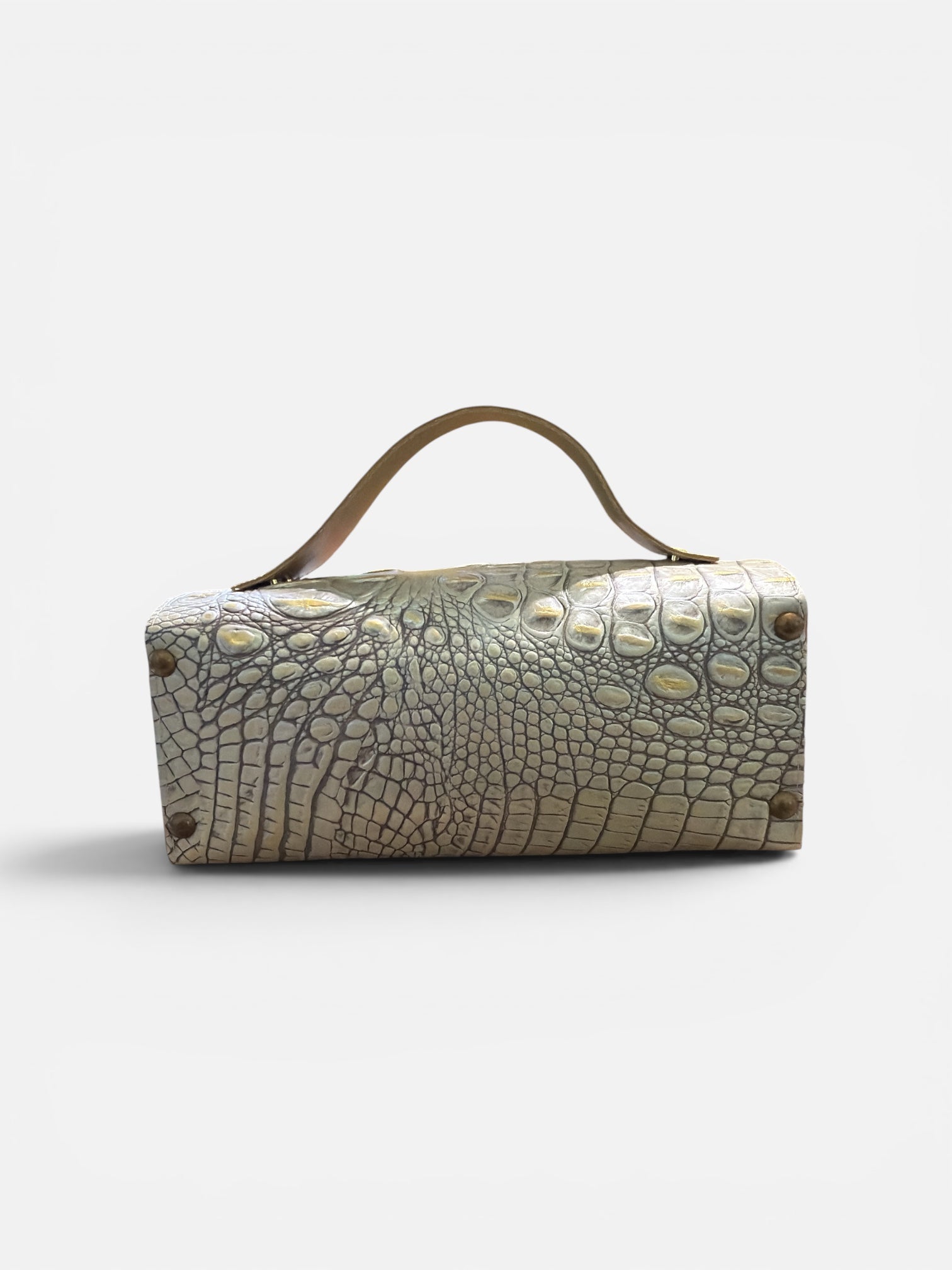 Cartera Milagros Croco  | Cuero y Madera Artesanal Hecha en Puerto Rico