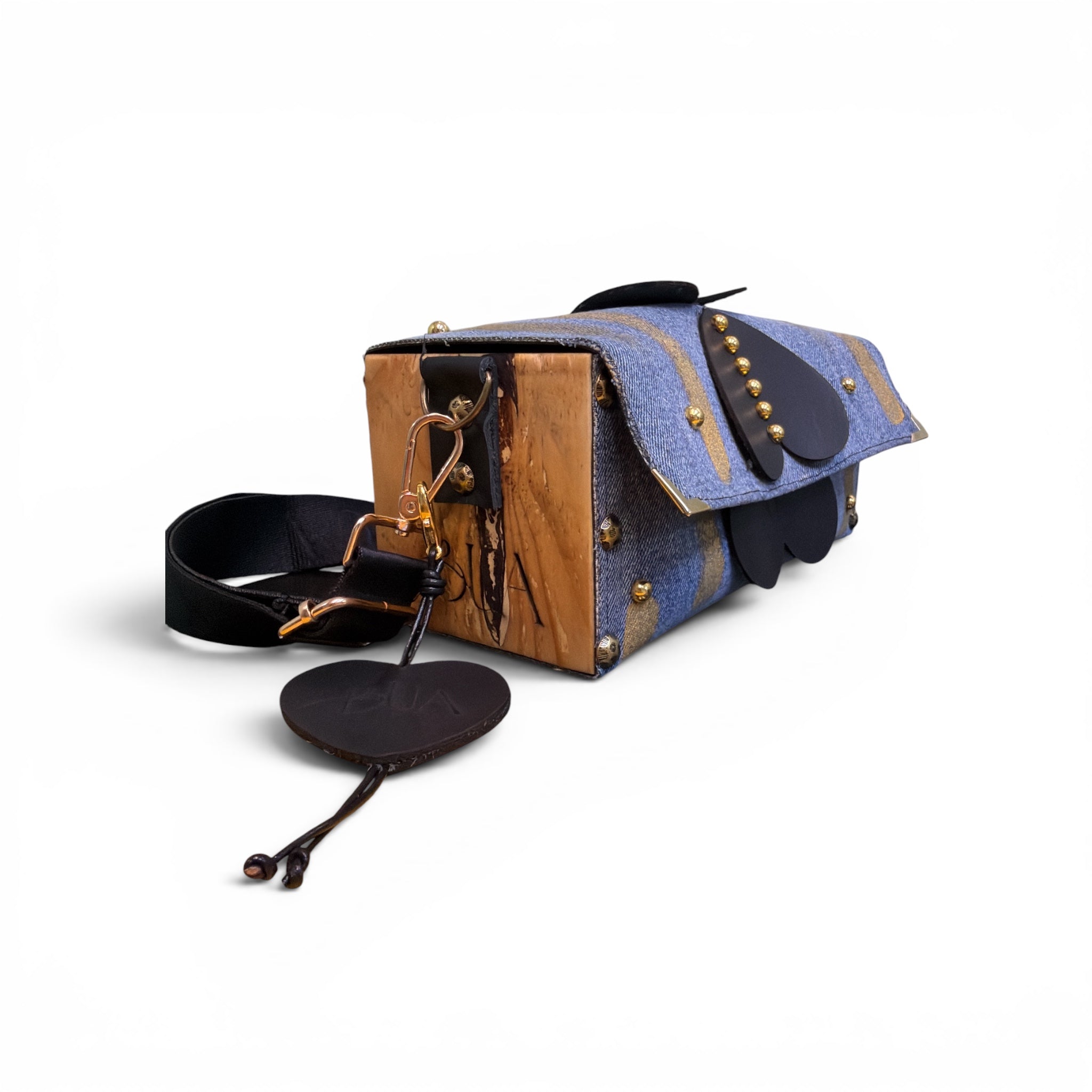 Cartera Cuero Y Madera| Milagros Mix