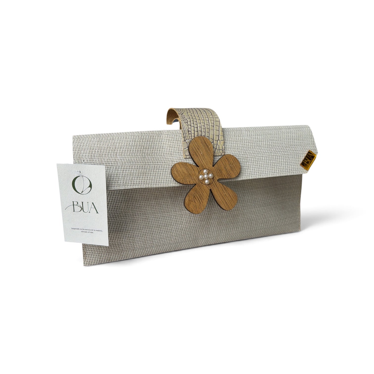 BUA Aurora | Clutch convertible de madera, cuero y plástico | Bori