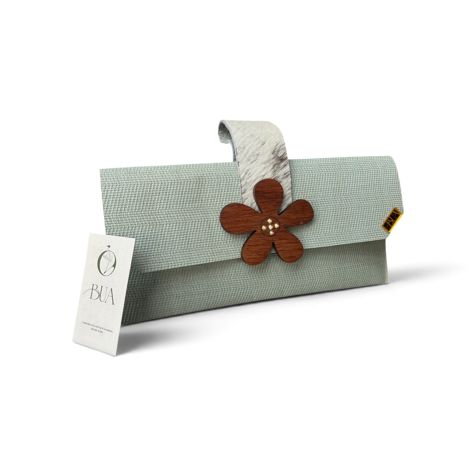 BUA Aurora | Clutch convertible de madera, cuero y plástico | Bori