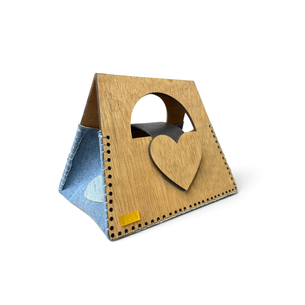 Cartera Xamira Corazón | Denim y Madera