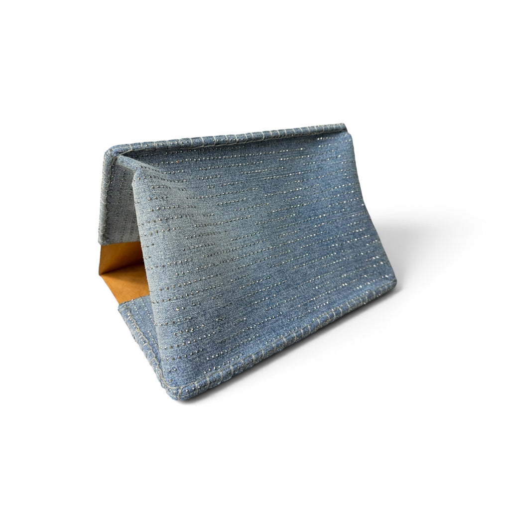 Cartera Xamira Brillo| Denim y Madera